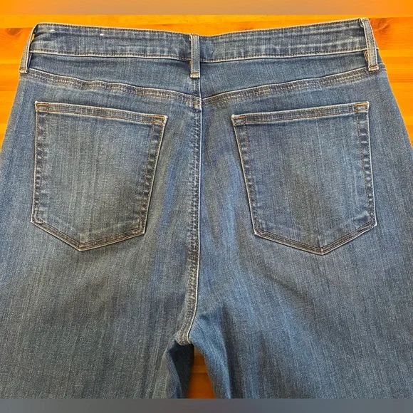 LOFT Frayed Hem Blue Skinny Jeans - Picture 4 of 10